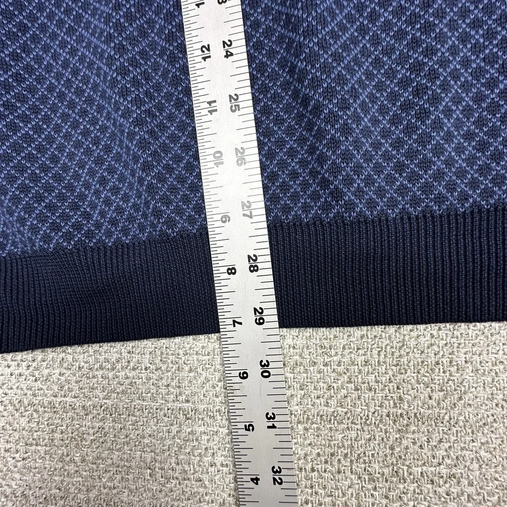 Brooks Brothers Vest L Diamond Cotton‎ V Neck Preppy Academia Grandpa Blue Golf